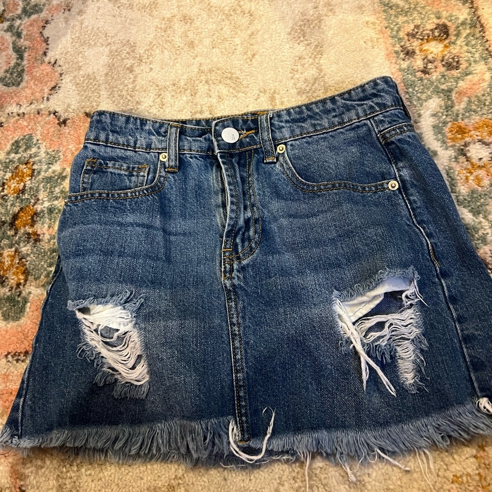 Mini jean skirt